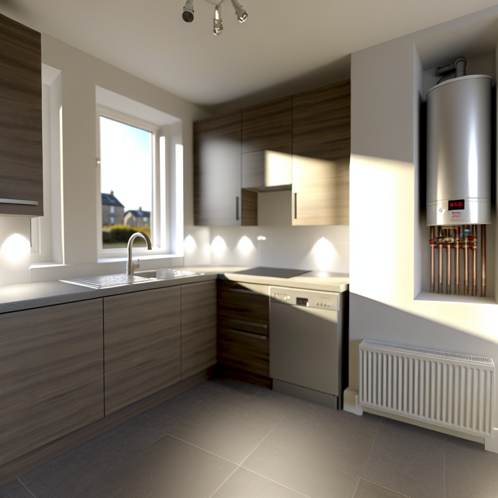 Boiler installed in a modern Aberdeen kitchen