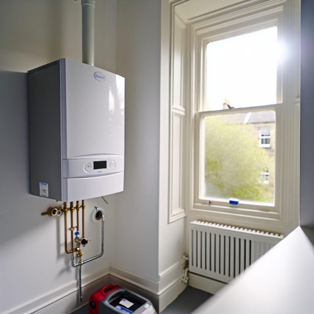 New boiler being installed in Edinburgh with finance plan